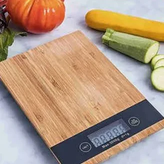Balança de Cozinha em Bambu